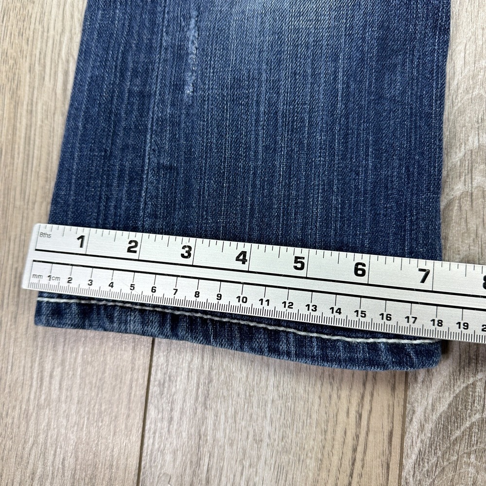 BKE Culture Capri Jeans Women 28 Distressed Bootcut Blue Denim - Picture 9 of 16